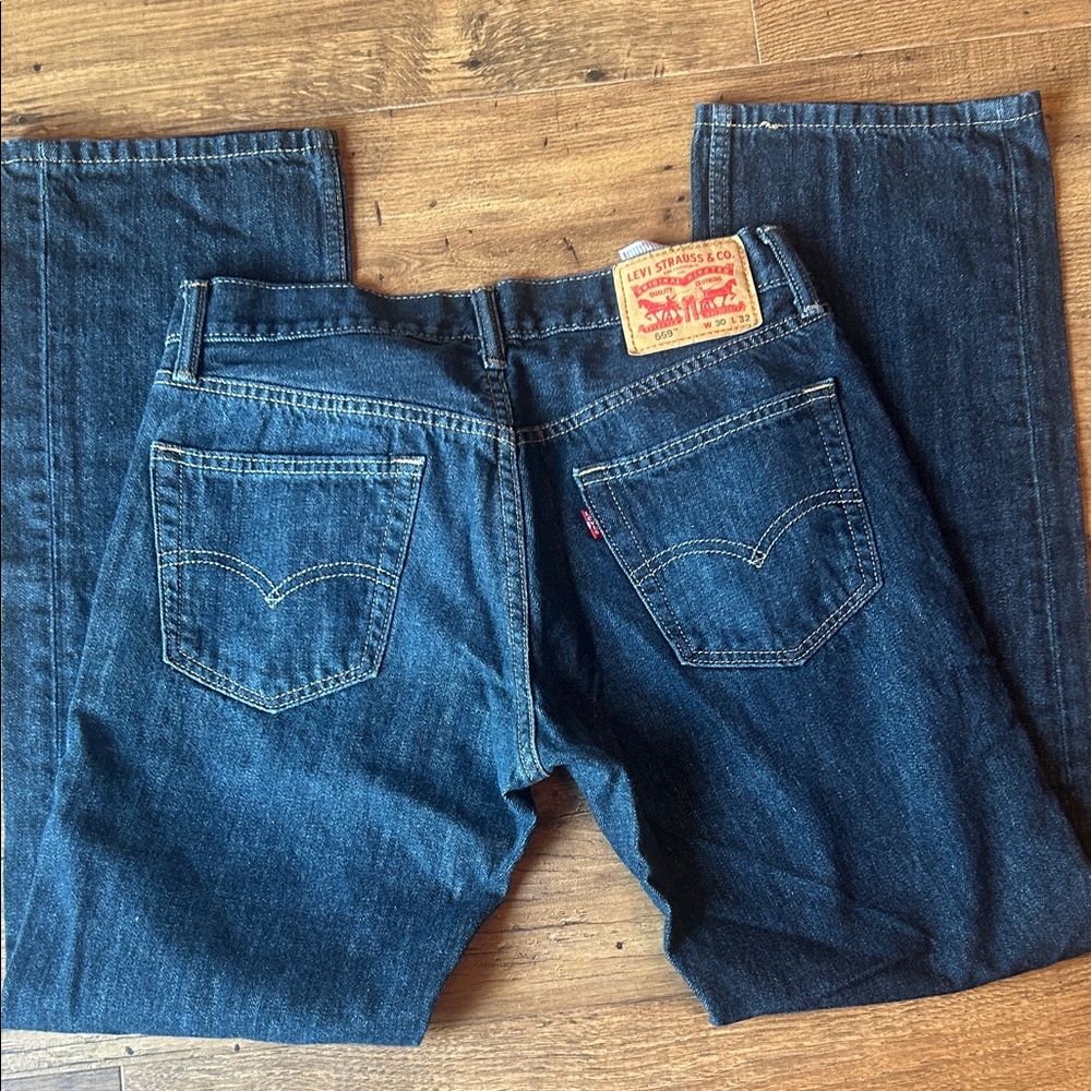 Levi's Men's Relaxed Jeans - Dark Blue - Picture 3 of 6